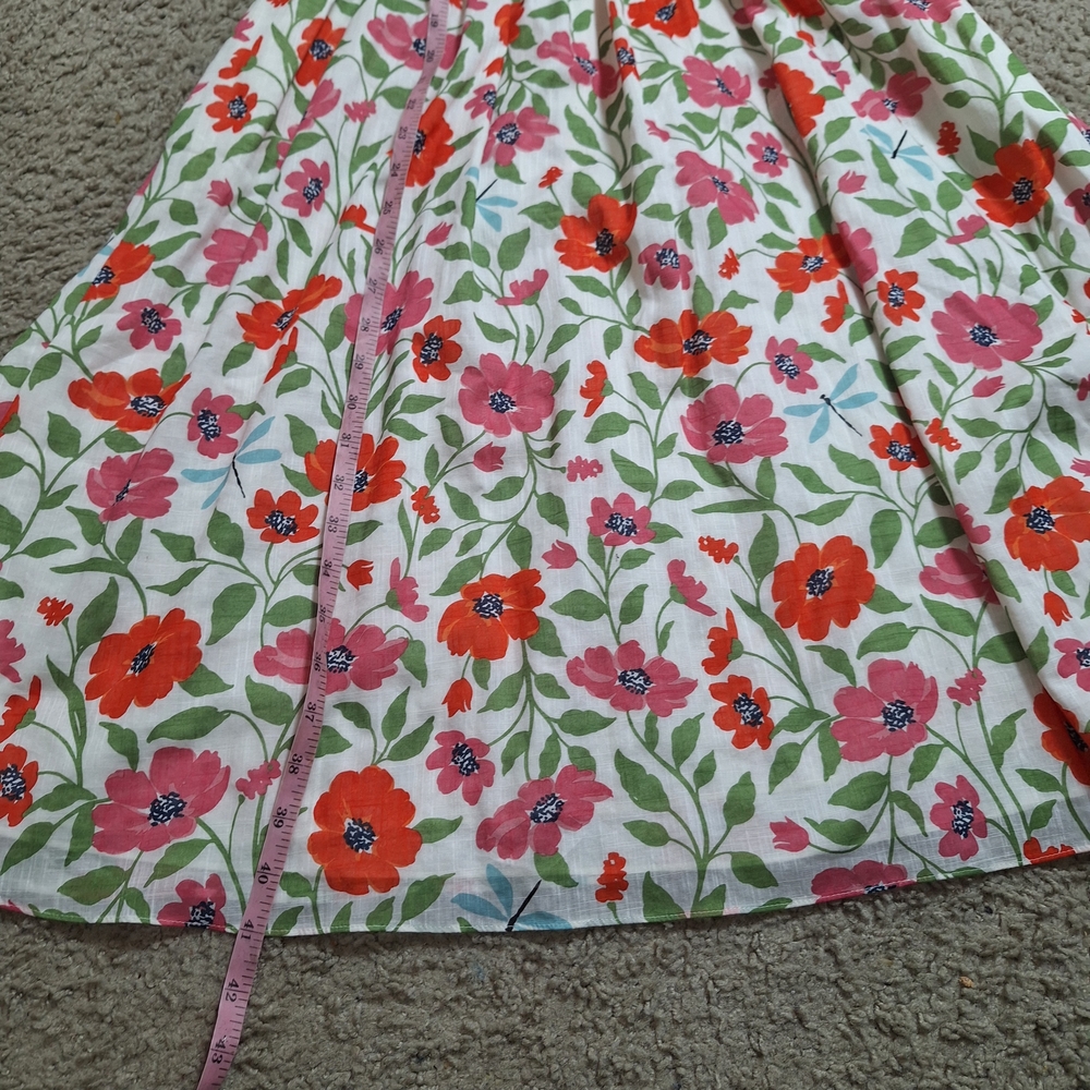 Kate Spade New York Bloom Smocked Ruffle Floral Print Sleeveless Dress Size XS - Picture 5 of 7